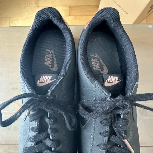 Nike - Women's Cortez Black & Rose Gold Sneakers - US 10.0 - Picture 5 of 9